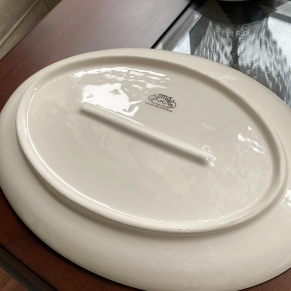 NWo/T - ceramic plant leaf serving platter. Excellent condition. 13 x 10 in - Picture 5 of 11